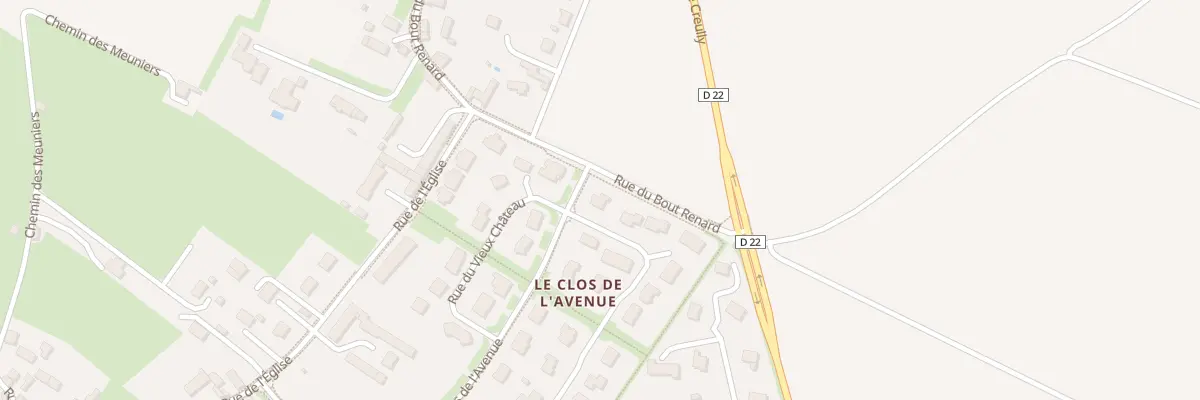 Plan du 22 Rue du Clos de l’Avenue au Fresne-Camilly