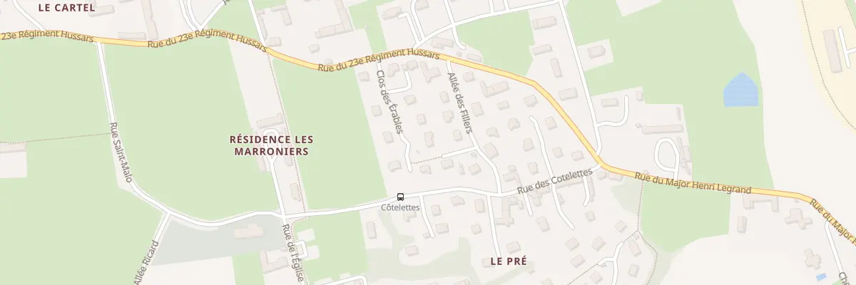 Plan du Clos des Érables à Mouen
