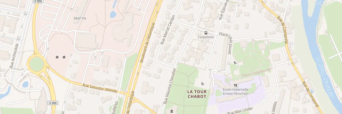 Plan du 12 Rue Maurice Chevalier à Niort