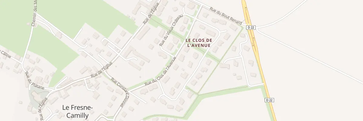 Plan du 14 Rue du Clos de l’Avenue au Fresne-Camilly