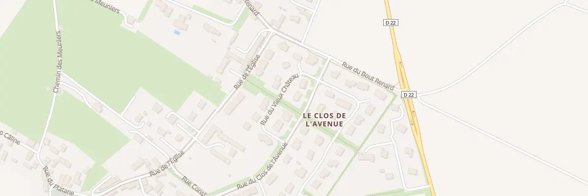 Plan du 9 Rue du Clos de l’Avenue au Fresne-Camilly