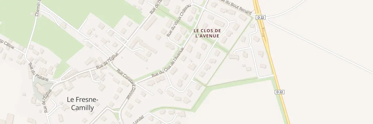 Plan du 12 Rue du Clos de l’Avenue au Fresne-Camilly