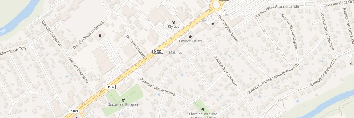 Plan du 10 Av de Borda à Mont-de-Marsan
