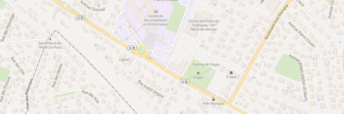 Plan du 719 Av du Houga à Mont-de-Marsan