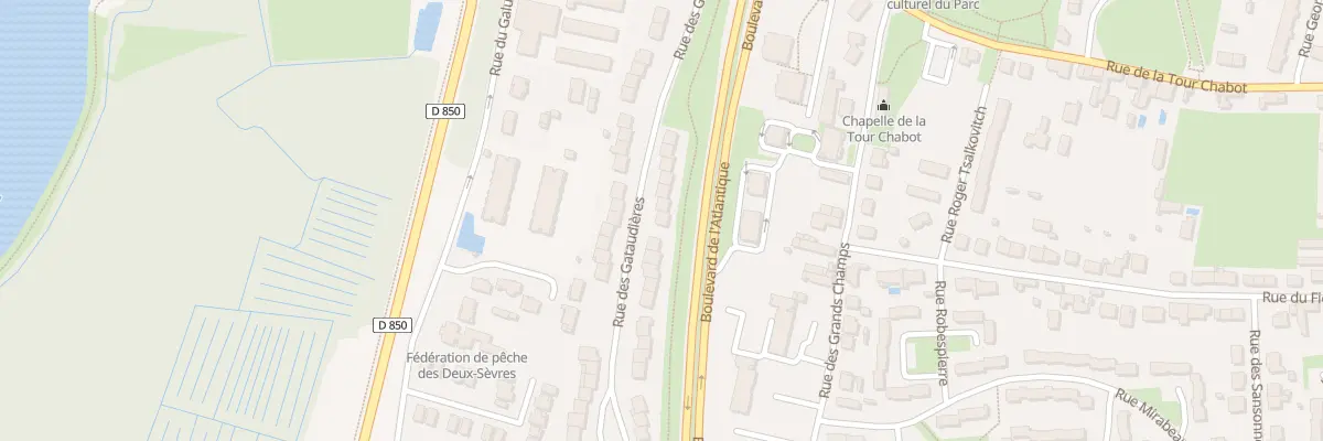 Plan du 13 Rue des Gataudières à Niort