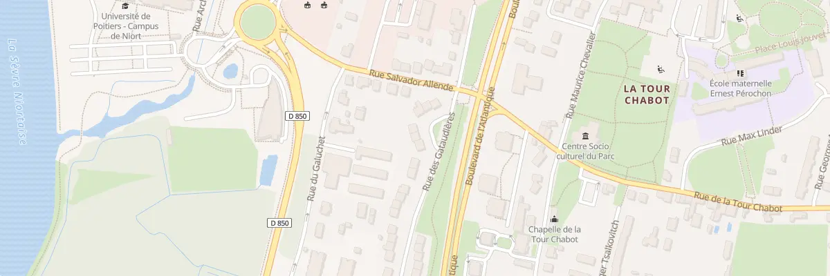 Plan du 10 Rue des Gataudières à Niort