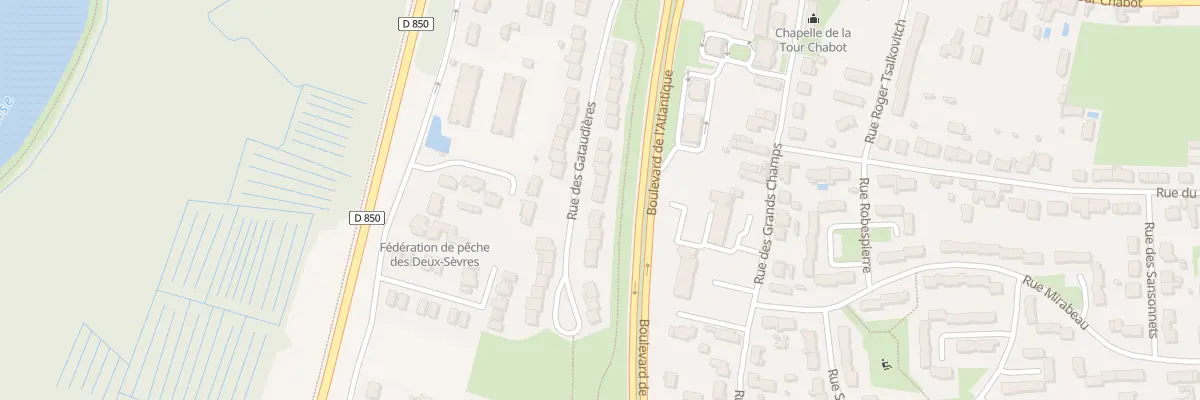 Plan du 23 Rue des Gataudières à Niort