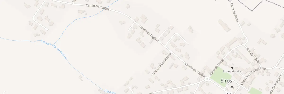 Plan du 15A Cami de Capbat à Siros