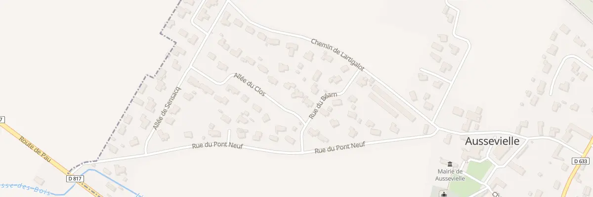 Plan du 2 All du Clos à Aussevielle