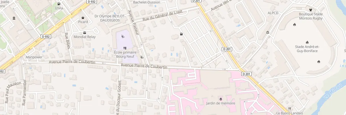 Plan du 449 Av Pierre de Coubertin à Mont-de-Marsan