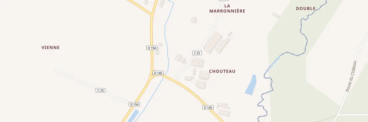 Plan du 3 Chouteau à Courpignac