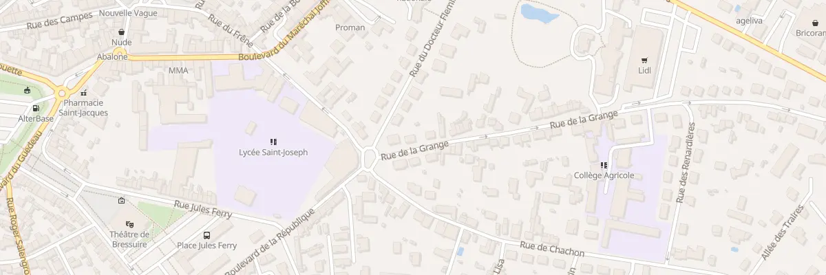 Plan du 3 Rue de la Grange à Bressuire