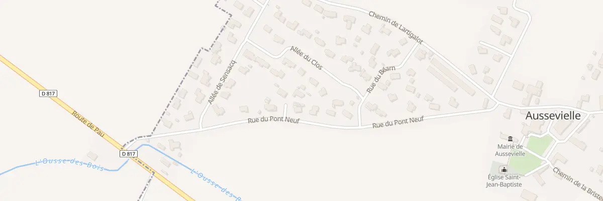 Plan du 20 Rue du Pont Neuf à Aussevielle