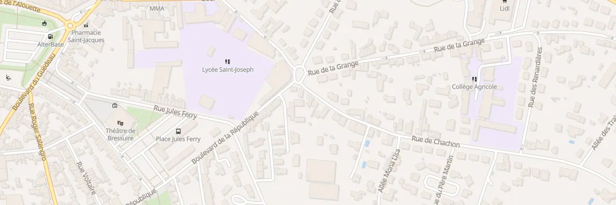 Plan du 4 Rue de Chachon à Bressuire