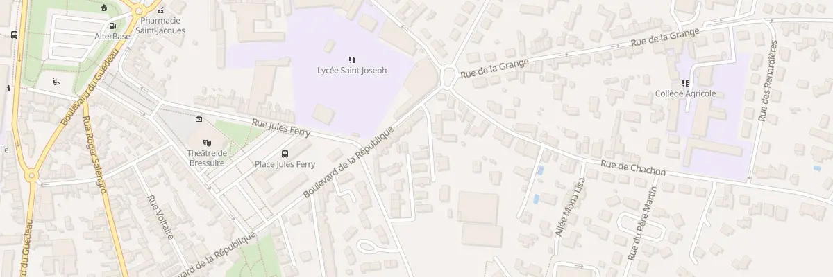 Plan du 4 Bd de la République à Bressuire