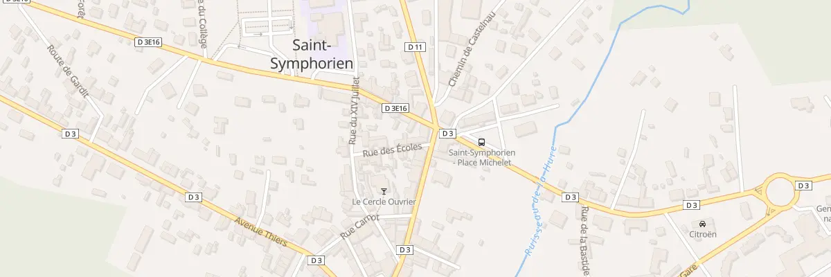 Plan du 2 Rue des Ecoles à Saint-Symphorien