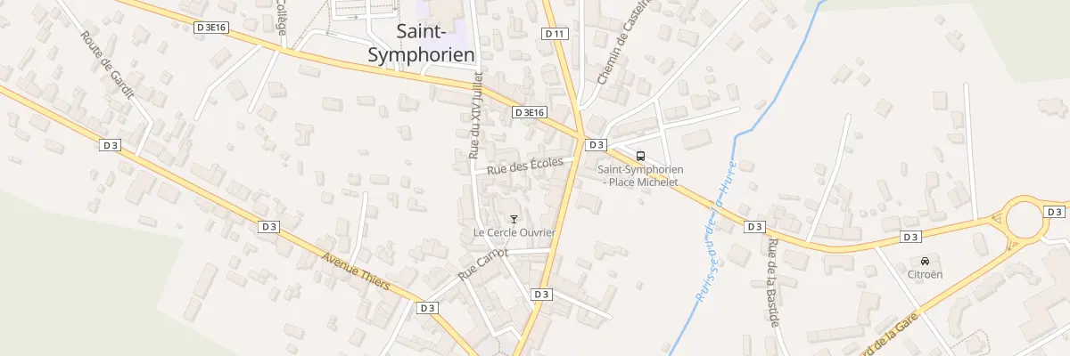 Plan du 1 Rue des Ecoles à Saint-Symphorien