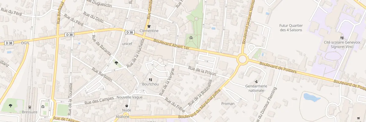 Plan du 3 Rue de la Prison à Bressuire