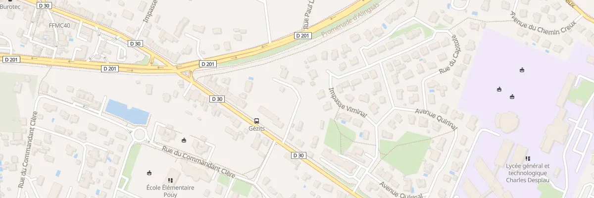 Plan du 205 Av du Houga à Mont-de-Marsan