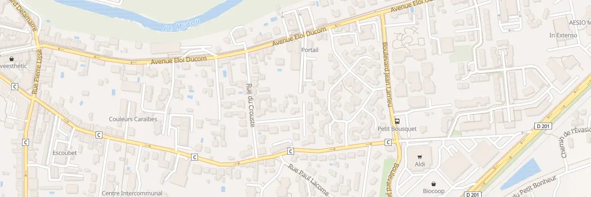 Plan du 9 Rue René Mondiet à Mont-de-Marsan