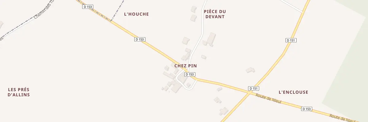 Plan du 1 Chez Pin à Allas-Bocage