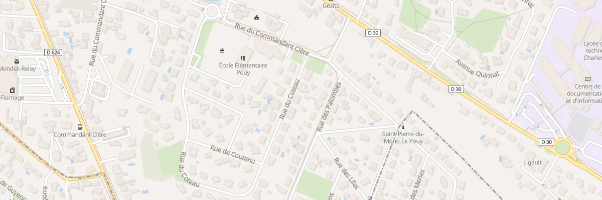 Plan du 54 Rue du Coteau à Mont-de-Marsan