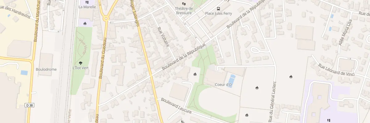 Plan du 44 Bd de la République à Bressuire