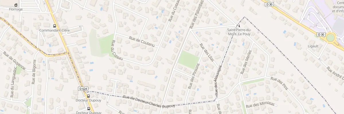 Plan du 22 Rue des Palombes à Mont-de-Marsan