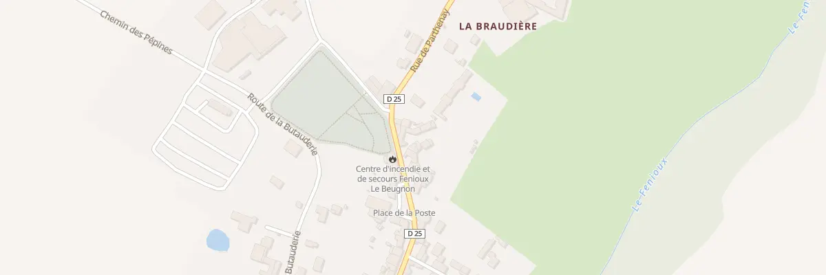 Plan du 77 Rue de Parthenay à Fenioux