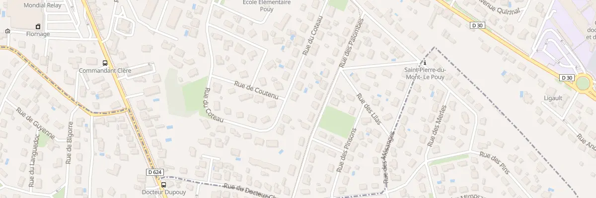 Plan du 42 Rue du Coteau à Mont-de-Marsan