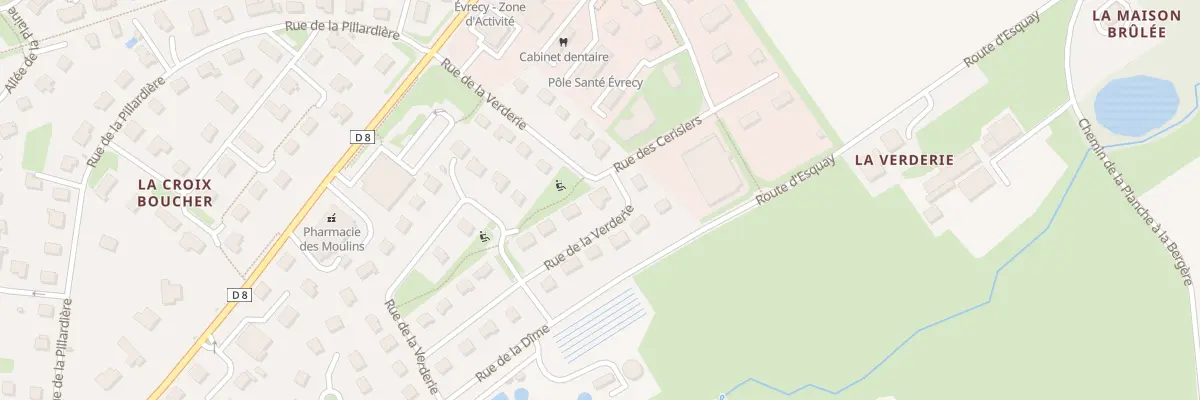 Plan du 9 Rue de la Verderie à Évrecy