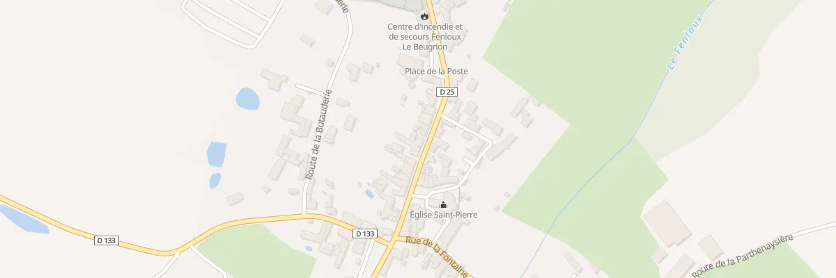 Plan du 38 Rue de Parthenay à Fenioux