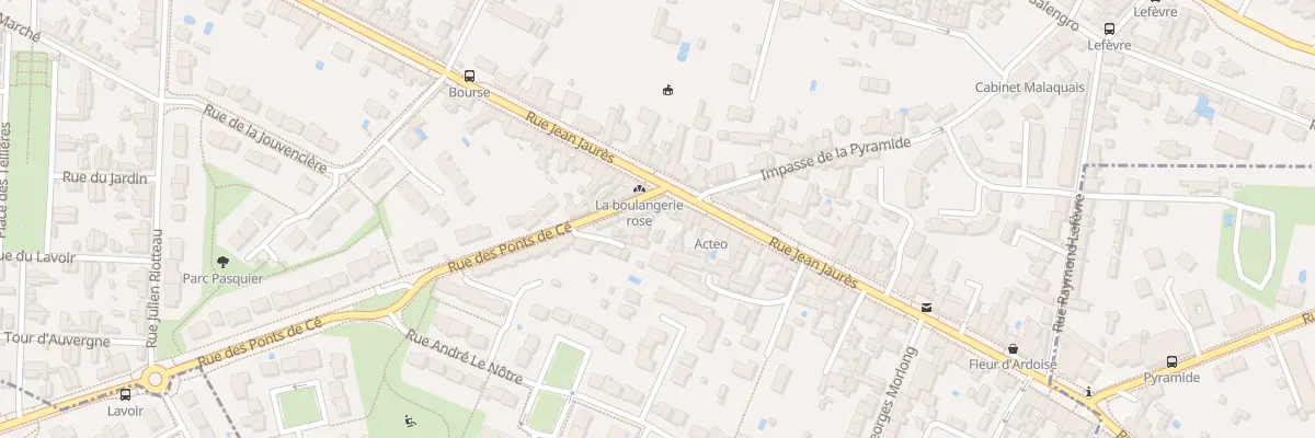 Plan du 91 Rue Jean Jaurès à Trélazé