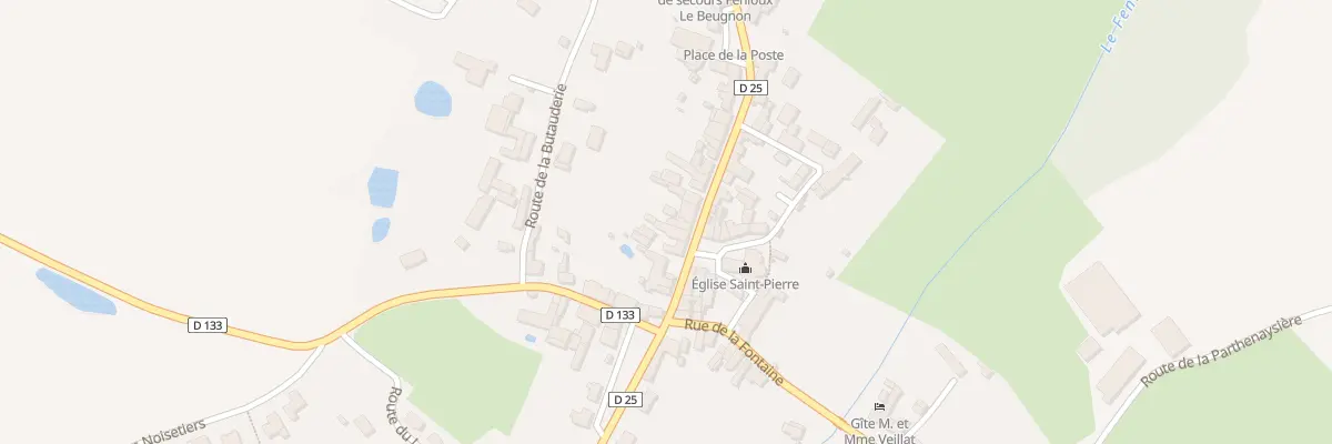 Plan du 28 Rue de Parthenay à Fenioux