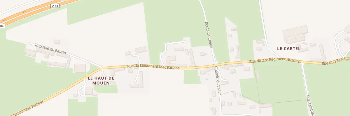 Plan du 70 Rue du Lt Mac Farlane à Mouen