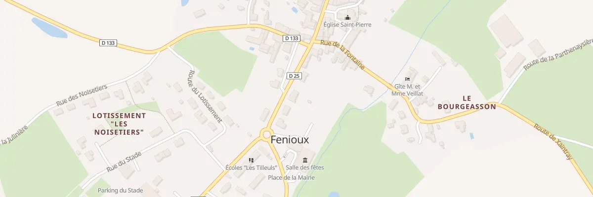 Plan du 23 Rue de Parthenay à Fenioux