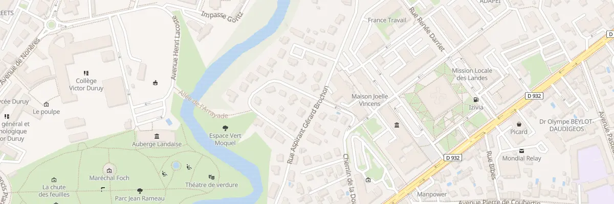 Plan du 15 Rue Aspirant G Brochon à Mont-de-Marsan