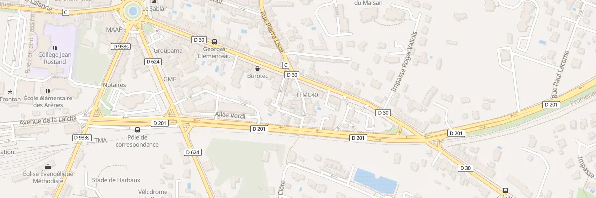 Plan du 10 Rue Théodore Foix à Mont-de-Marsan