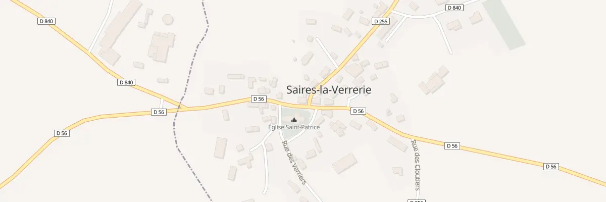 Plan du 1 Rue des Lavandières à Saires-la-Verrerie