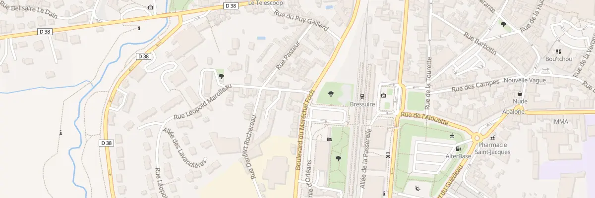 Plan du 2 Rue Leopold Marolleau à Bressuire