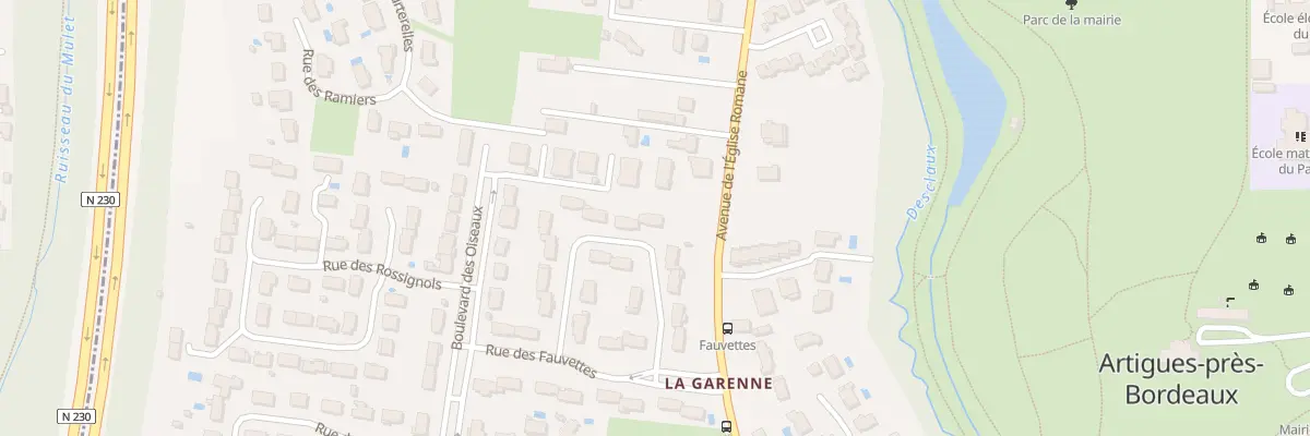 Plan du 10 Rue des Mésanges à Artigues-près-Bordeaux