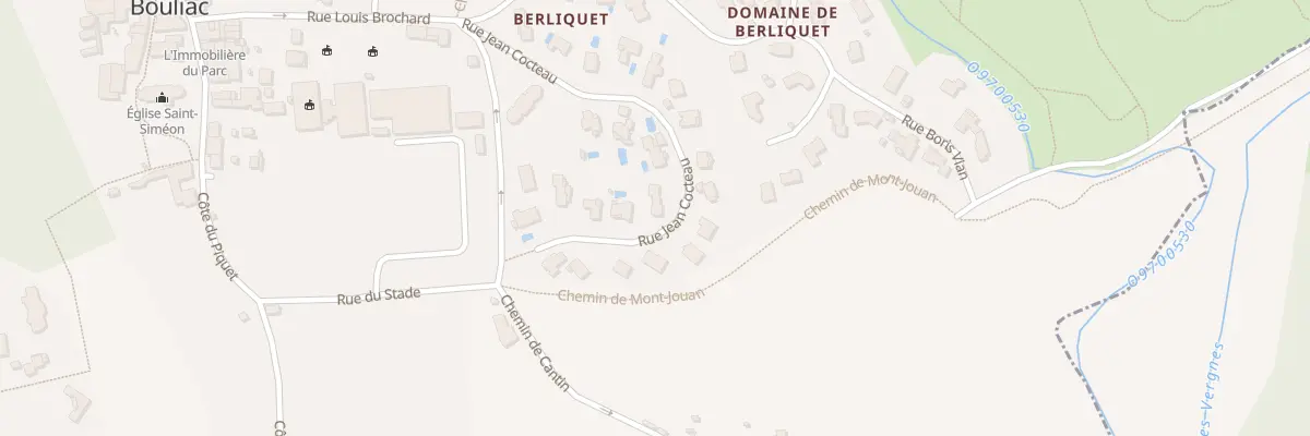 Plan du 5000 Rue Jean Cocteau à Bouliac