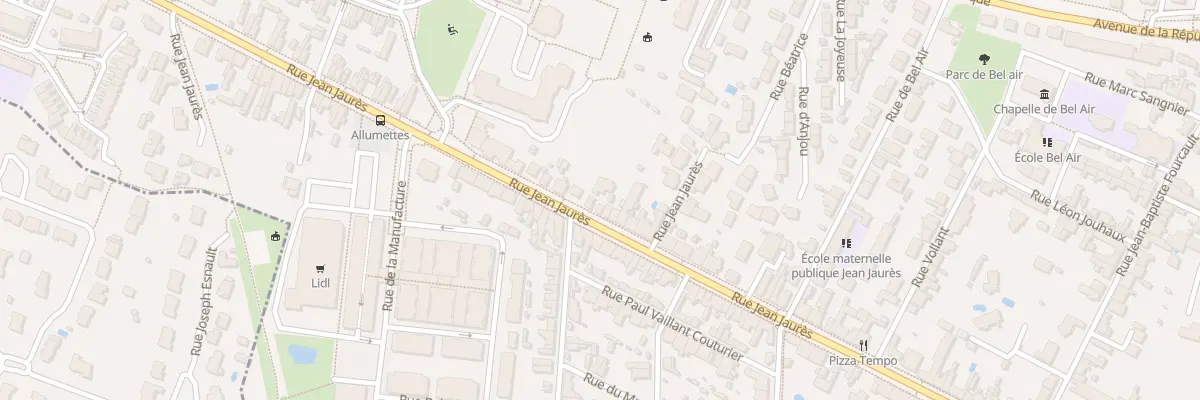Plan du 188 Rue Jean Jaurès à Trélazé