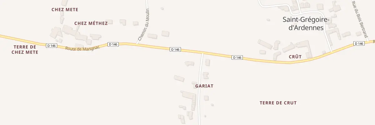 Plan du 2 Rue de Gariat à Saint-Grégoire-d’Ardennes