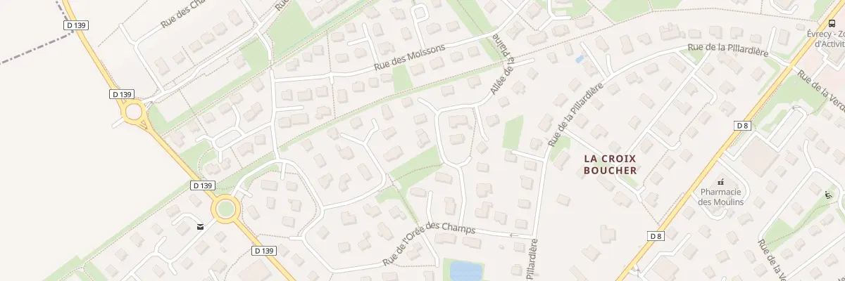Plan du 6 All de la Plaine à Évrecy