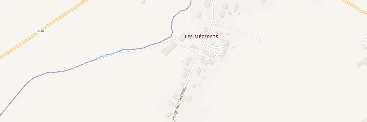 Plan du 14 Vge des Mezerets à Échalou