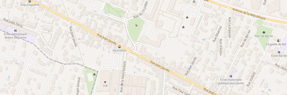 Plan du 206 Rue Jean Jaurès à Trélazé