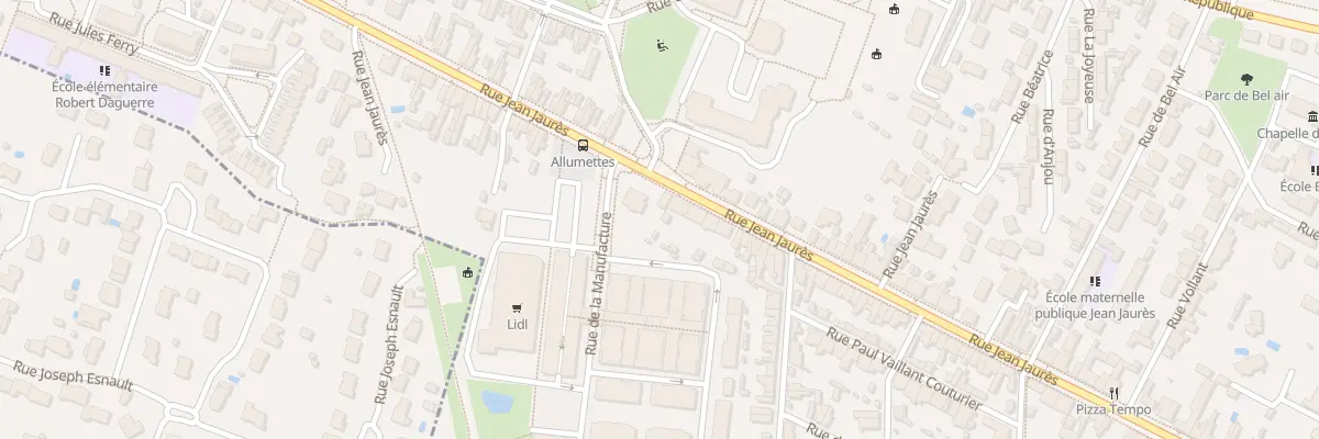 Plan du 233 Rue Jean Jaurès à Trélazé