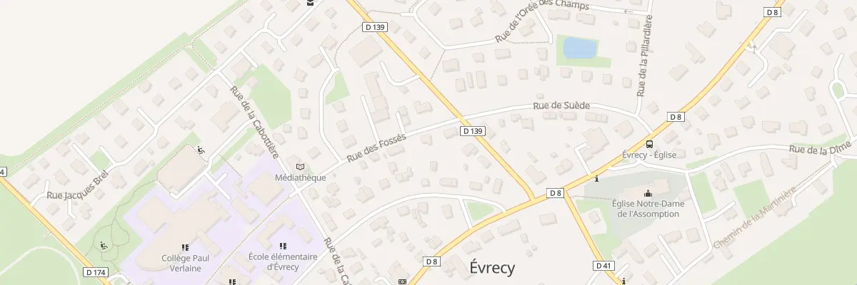 Plan du 1 Rue des Fossés à Évrecy
