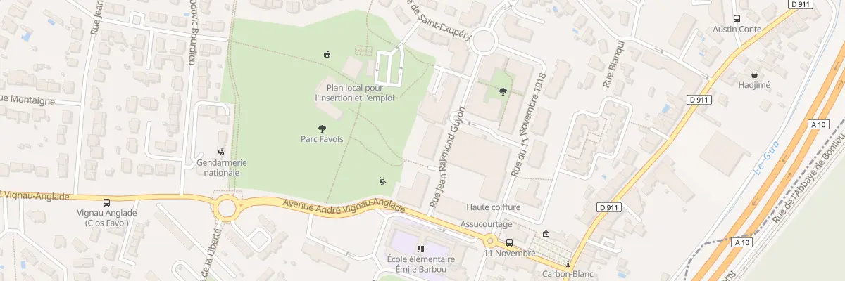 Plan du 10 Rue Jean Raymond Guyon à Carbon-Blanc